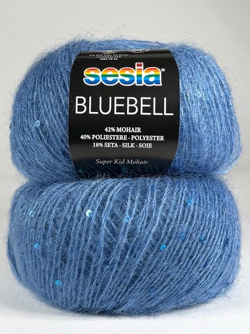 Sesia Bluebell Mohairgarn mit Pailletten Jeansblau 1765